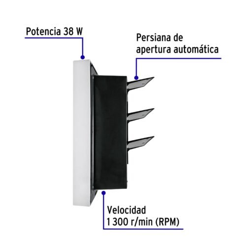 465911 46591 - Extractor de aire de 10",blanco, VOLTECK