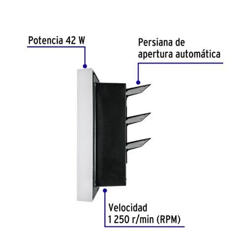 465921 46592 - Extractor de aire de 12",blanco, VOLTECK