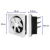465922 46592 - Extractor de aire de 12",blanco, VOLTECK