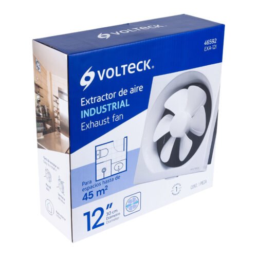 465924 46592 - Extractor de aire de 12",blanco, VOLTECK