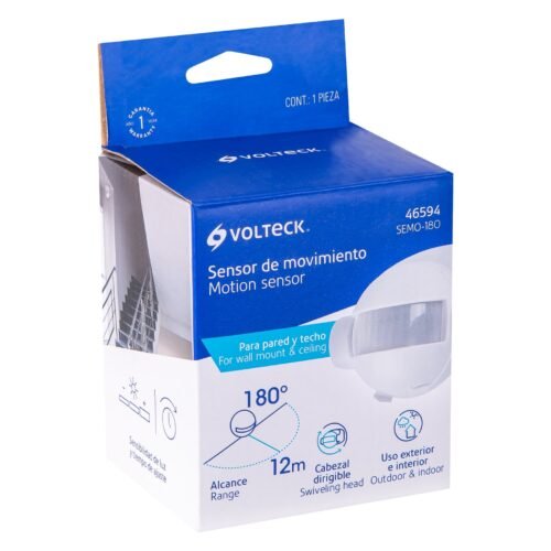 46594 - Sensor de movimiento de 180° para pared y techo, Volteck