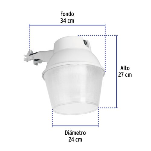 46603 - Luminario suburbano de ABS 65W con sensor de luz y lámpara