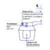 46603 - Luminario suburbano de ABS 65W con sensor de luz y lámpara