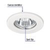 466123 46612 - Luminario redondo blanco spot fijo, lámpara no incluida