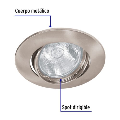 466162 46616 - Luminario redondo satín spot dirigible, lámpara no incluida