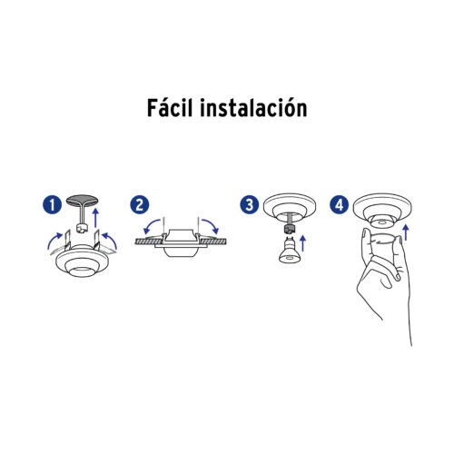 466163 46616 - Luminario redondo satín spot dirigible, lámpara no incluida