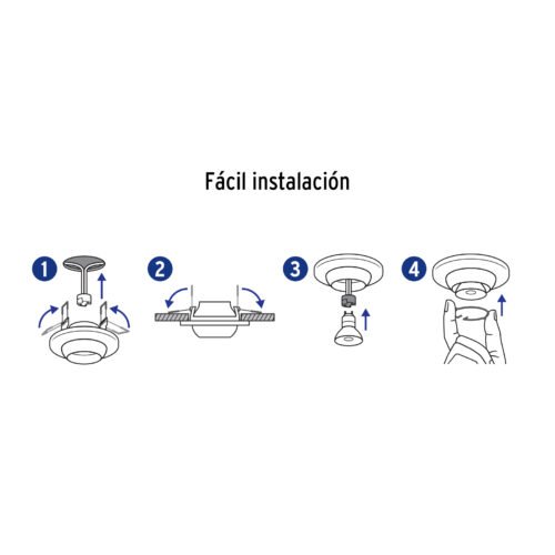 46623 - Luminario redondo blanco spot esférico, lámpara no incluida