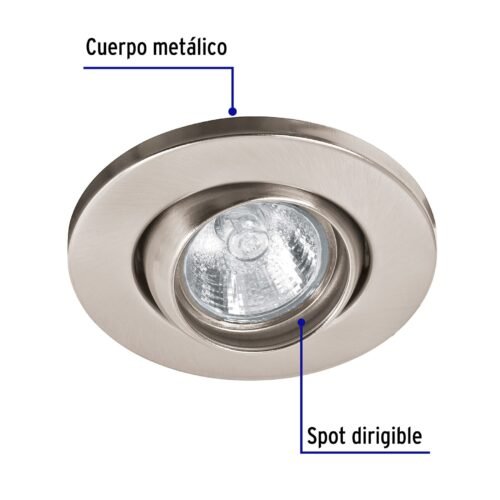 466253 46625 - Luminario redondo satín spot esférico, lámpara no incluida