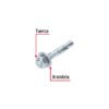46632 - Caja con 100 taquetes arpón de 1/4" x 1-3/4", FIERO