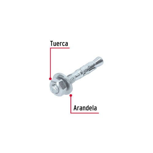 46632 - Caja con 100 taquetes arpón de 1/4" x 1-3/4", FIERO
