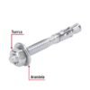 46633 - Caja con 100 taquetes arpón de 1/4" x 2-1/4", FIERO
