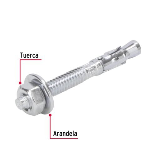 46633 - Caja con 100 taquetes arpón de 1/4" x 2-1/4", FIERO