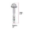 46633 - Caja con 100 taquetes arpón de 1/4" x 2-1/4", FIERO