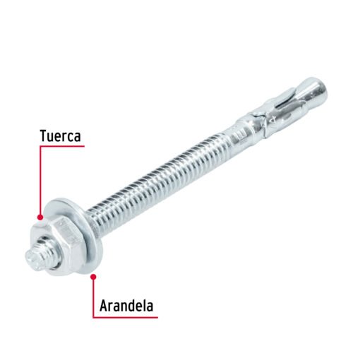 466351 46635 - Caja con 100 taquetes arpón de 1/4" x 3-1/4", FIERO