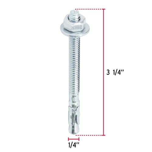 466352 46635 - Caja con 100 taquetes arpón de 1/4" x 3-1/4", FIERO