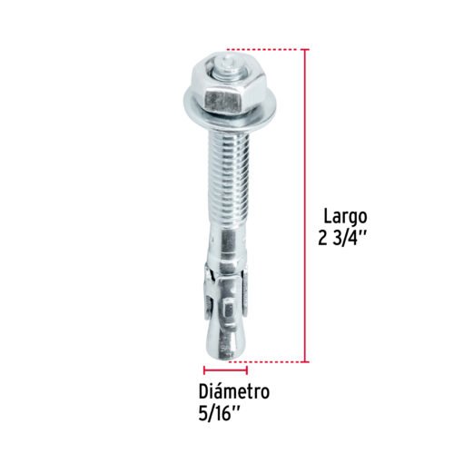466372 46637 - Caja con 100 taquetes arpón de 5/16" x 2-3/4", FIERO