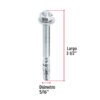 46638 - Caja con 100 taquetes arpón de 5/16" x 3-1/2", FIERO