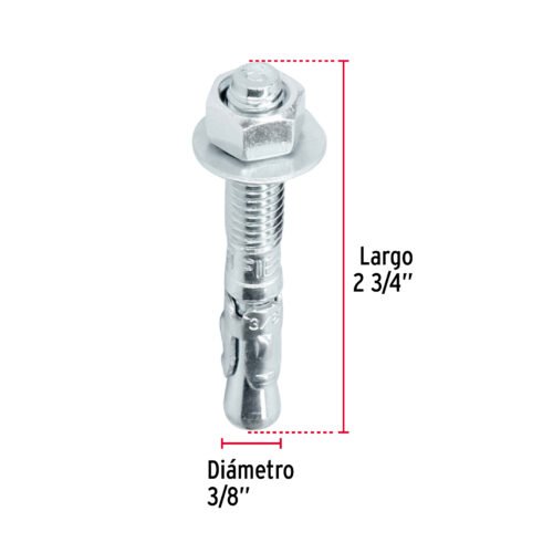 46640 - Caja con 50 taquetes arpón de 3/8" x 2-3/4", FIERO