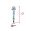 466422 46642 - Caja con 50 taquetes arpón de 3/8" x 3-1/2", FIERO