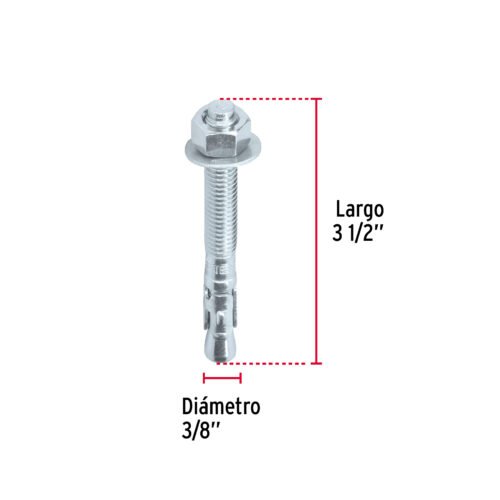 466422 46642 - Caja con 50 taquetes arpón de 3/8" x 3-1/2", FIERO