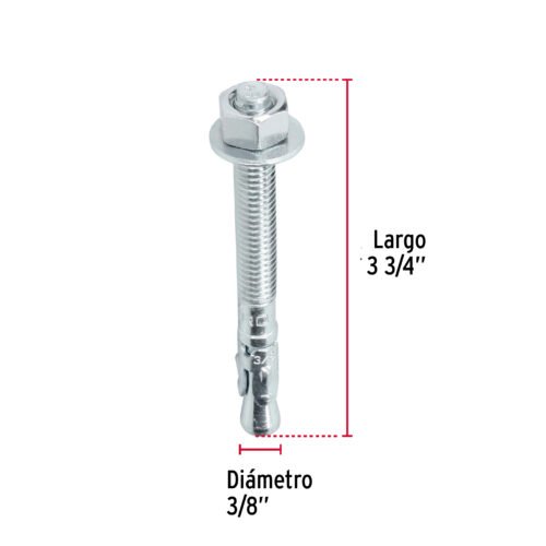 466432 46643 - Caja con 50 taquetes arpón de 3/8" x 3-3/4", FIERO