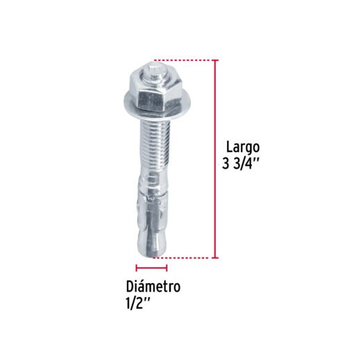 46646 - Caja con 25 taquetes arpón de 1/2" x 3-3/4", FIERO
