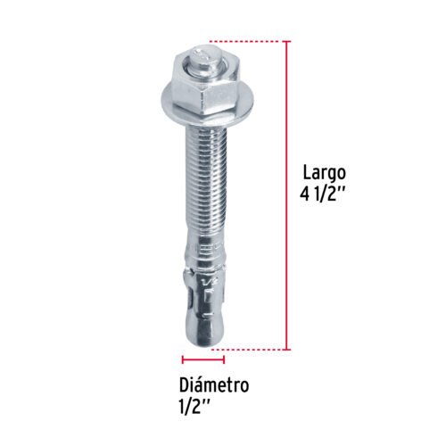 46648 - Caja con 25 taquetes arpón de 1/2" x 4-1/2", FIERO