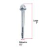 46650 - Caja con 25 taquetes arpón de 1/2" x 7", FIERO