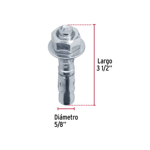 46651 - Caja con 25 taquetes arpón de 5/8" x 3-1/2", FIERO