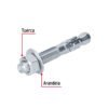 46652 - Caja con 25 taquetes arpón de 5/8" x 4-1/2", FIERO