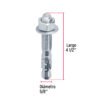 46652 - Caja con 25 taquetes arpón de 5/8" x 4-1/2", FIERO