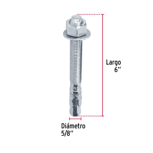 46654 - Caja con 25 taquetes arpón de 5/8" x 6", FIERO