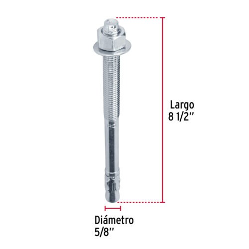 46656 - Caja con 25 taquetes arpón de 5/8" x 8-1/2", FIERO