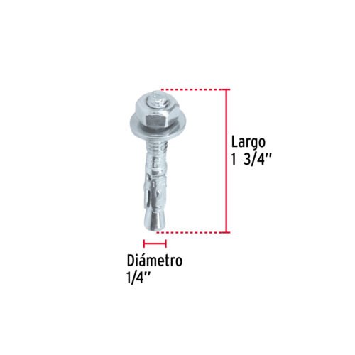 46657 - Bolsa con 6 taquetes arpón 1/4" x 1-3/4", FIERO