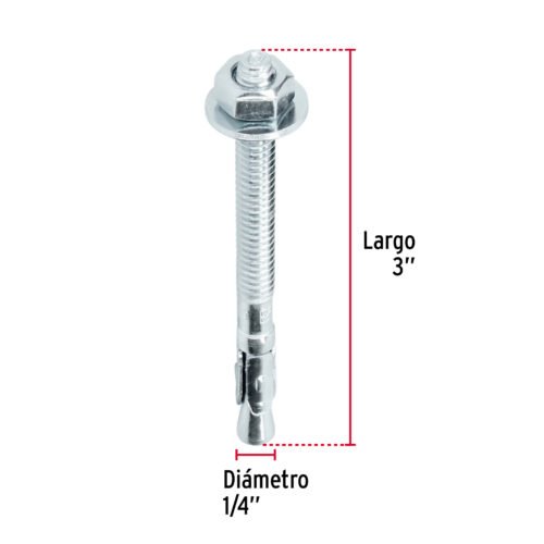 466592 46659 - Bolsa con 6 taquetes arpón 1/4" x 3", FIERO