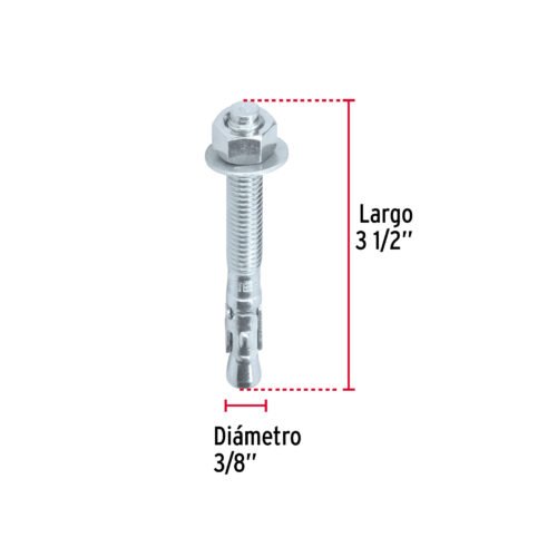 46667 - Bolsa con 6 taquetes arpón 3/8" x 3-1/2", FIERO