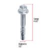 466732 46673 - Bolsa con 4 taquetes arpón 1/2" x 4-1/2", FIERO