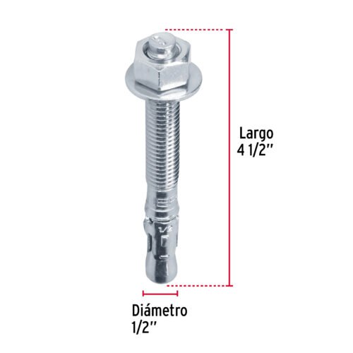 466732 46673 - Bolsa con 4 taquetes arpón 1/2" x 4-1/2", FIERO