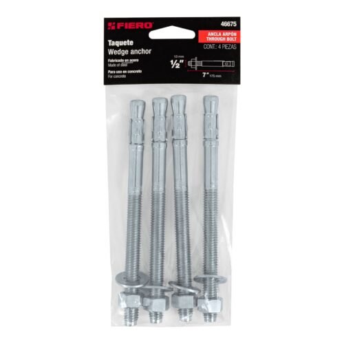466753 46675 - Bolsa con 4 taquetes arpón 1/2" x 7", FIERO