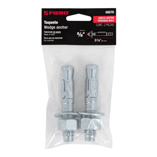 466763 46676 - Bolsa con 2 taquetes arpón 5/8" x 3-1/2", FIERO