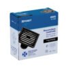 46689 - Resumidero cuadrado 6"x 6", acero inoxidable, negro, Aqua