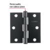 46708 - Bisagra cuadrada 3 1/2", negro mate, cabeza plana, HERMEX