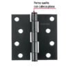 46709 - Bisagra cuadrada 4", negro mate, cabeza plana, HERMEX