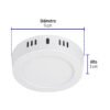 467111 46711 - Luminario LED tipo plafón 6 W, redondo, luz de día, blanco