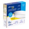 467114 46711 - Luminario LED tipo plafón 6 W, redondo, luz de día, blanco