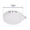 46713 - Luminario LED tipo plafón 12 W, redondo, luz de día, blanco