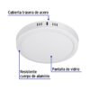 46715 - Luminario LED tipo plafón 18 W, redondo, luz de día, blanco