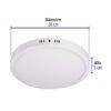 46717 - Luminario LED tipo plafón 24 W, redondo, luz de día, blanco