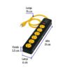 467192 46719 - Multicontacto 14 AWG, 6 entradas sup. de picos 600 J, negro