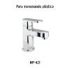 46721 - Maneral plano para monomando de lavabo, cromo, Basic